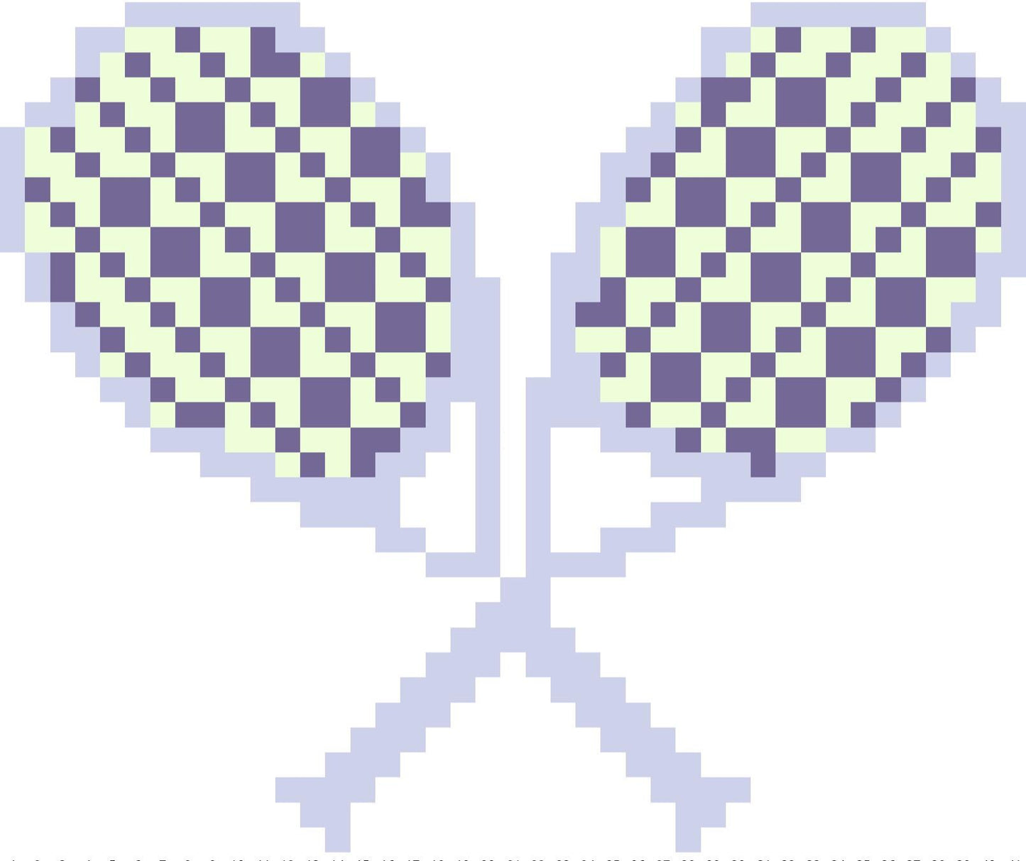 Mini Tennis Rackets Needlepoint Chart: Pastel Design (Digital Download)