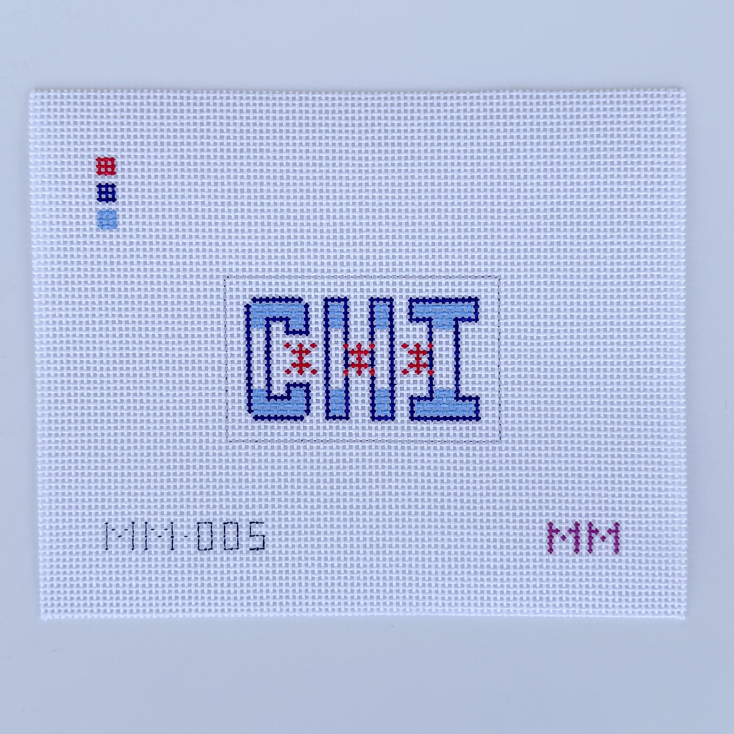 Chicago Flag Needlepoint Chart