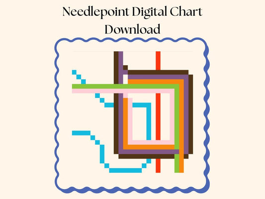 Chicago CTA Loop Train Needlepoint Chart (Digital Download)