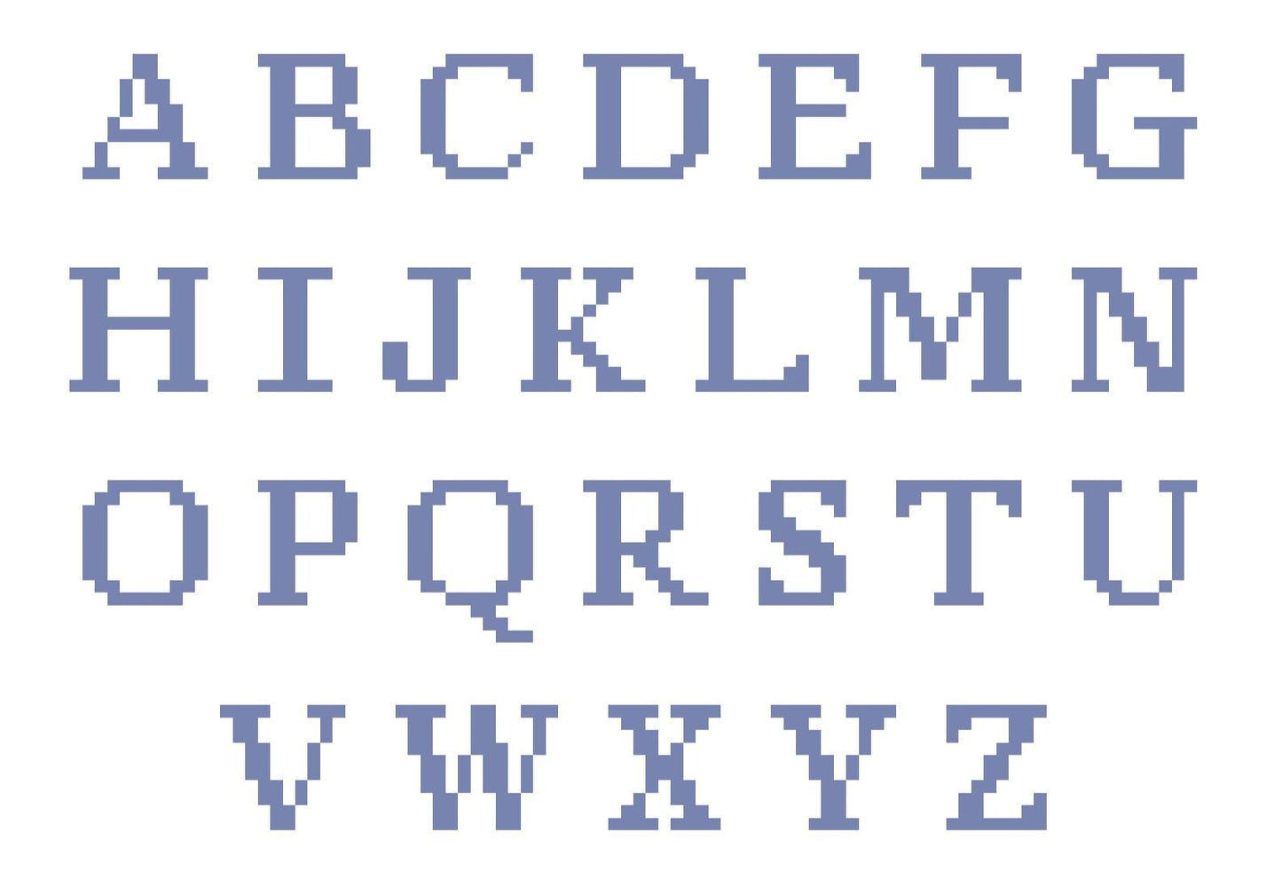 Build Your Own Monogram 13 Mesh Needlepoint Chart: Traditional Font Luggage Tag