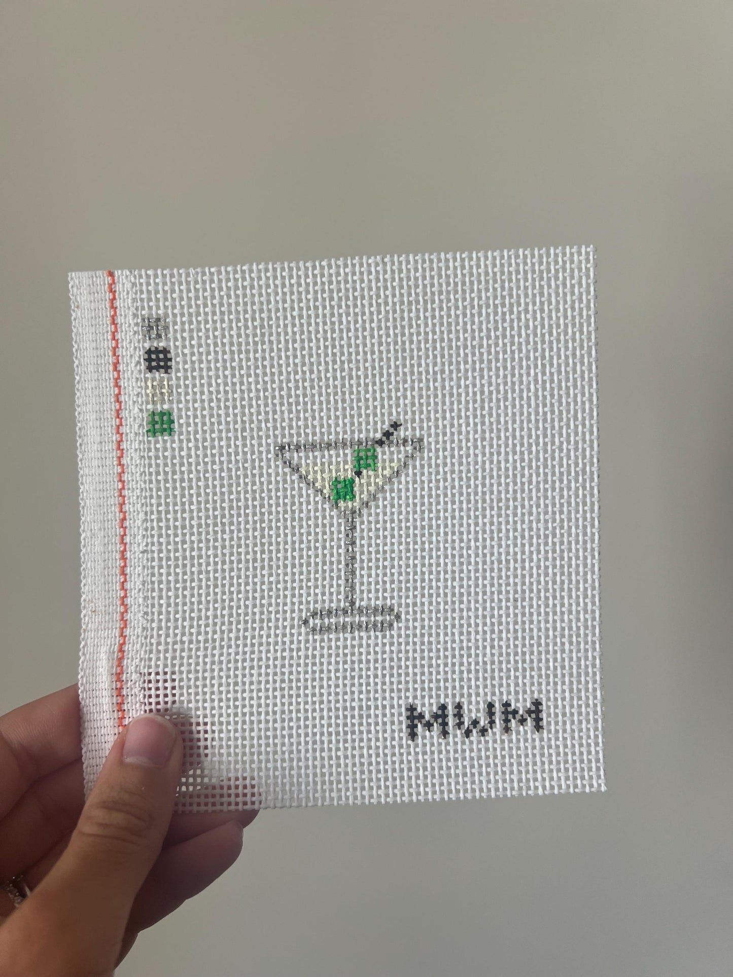 Mini Dirty Martini Needlepoint Canvas
