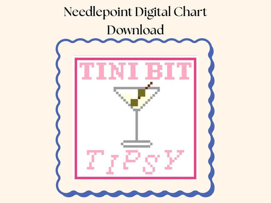 Tini bit Tipsy Needlepoint Chart