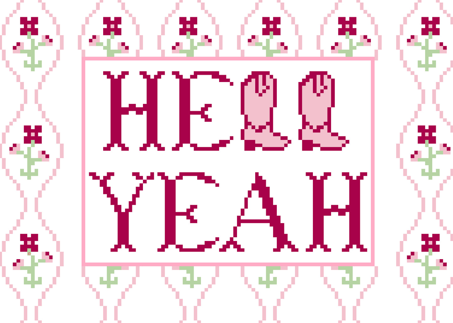 Hell Yeah Needlepoint Chart