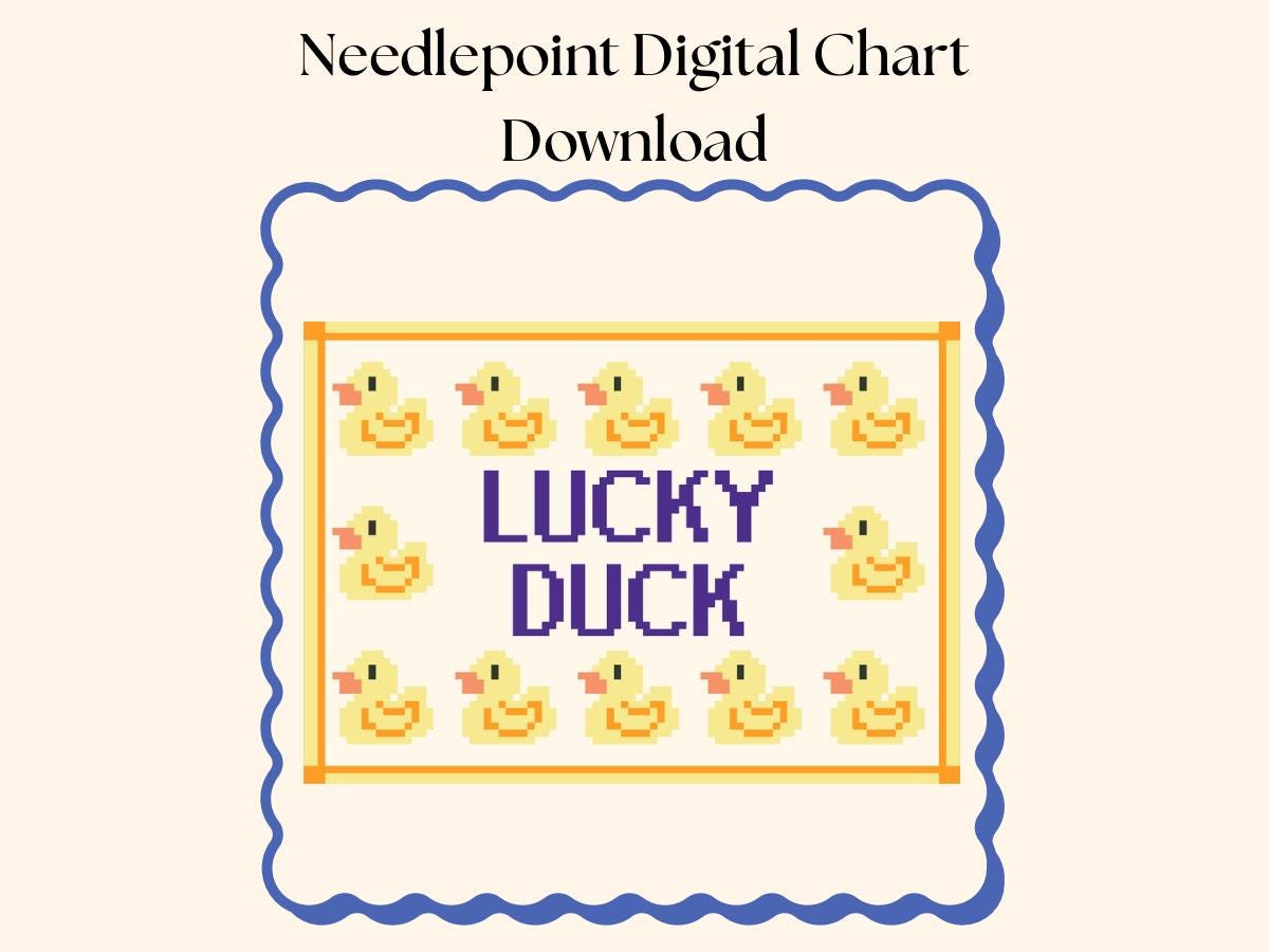 Lucky Duck Needlepoint Chart