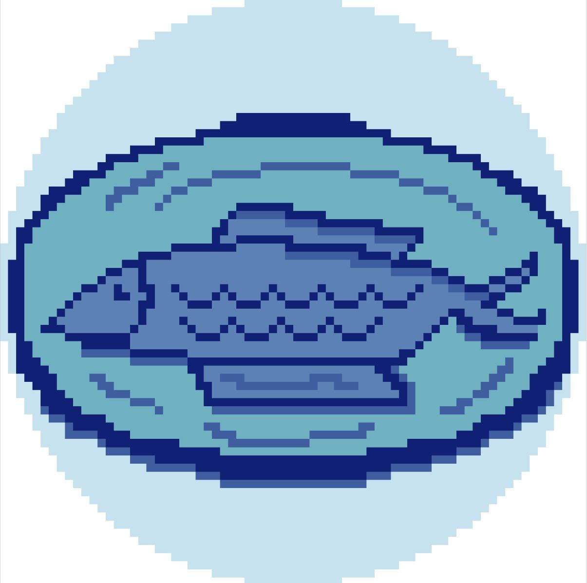 Grilled Fish Needlepoint Chart