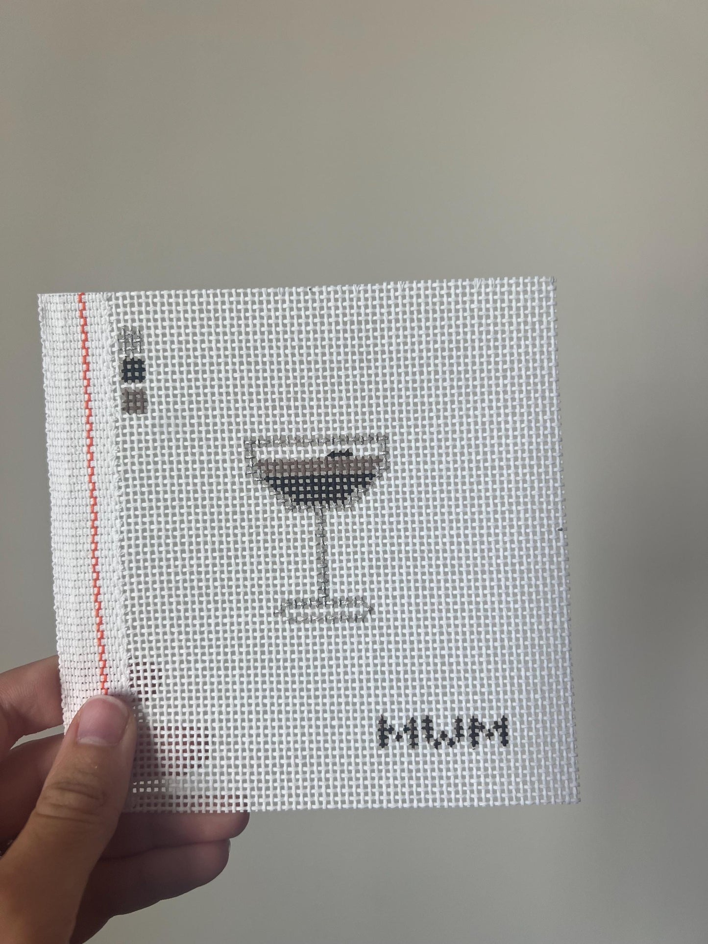 Mini Espresso Martini Needlepoint Chart | Cocktail Design (Digital Download)