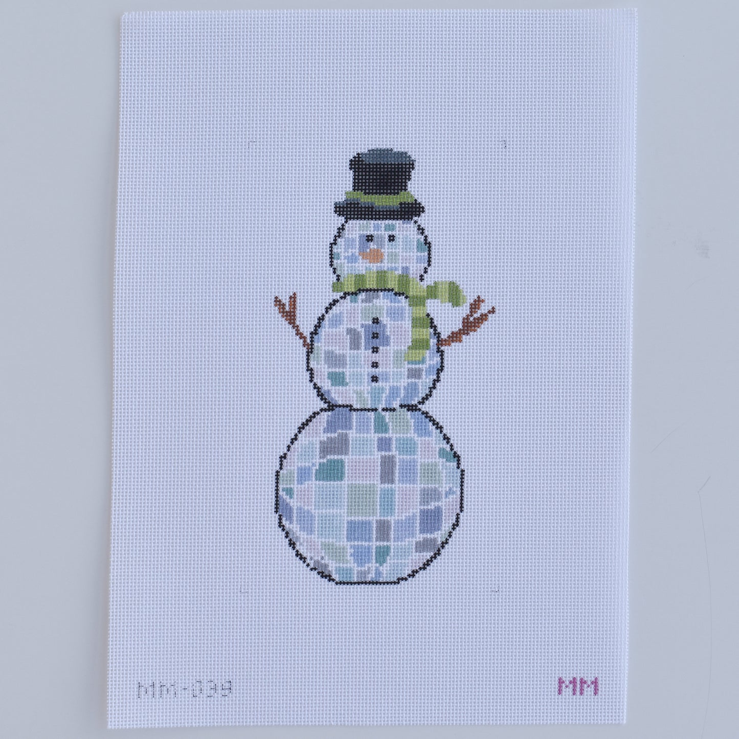 Disco Snowman Needlepoint Chart