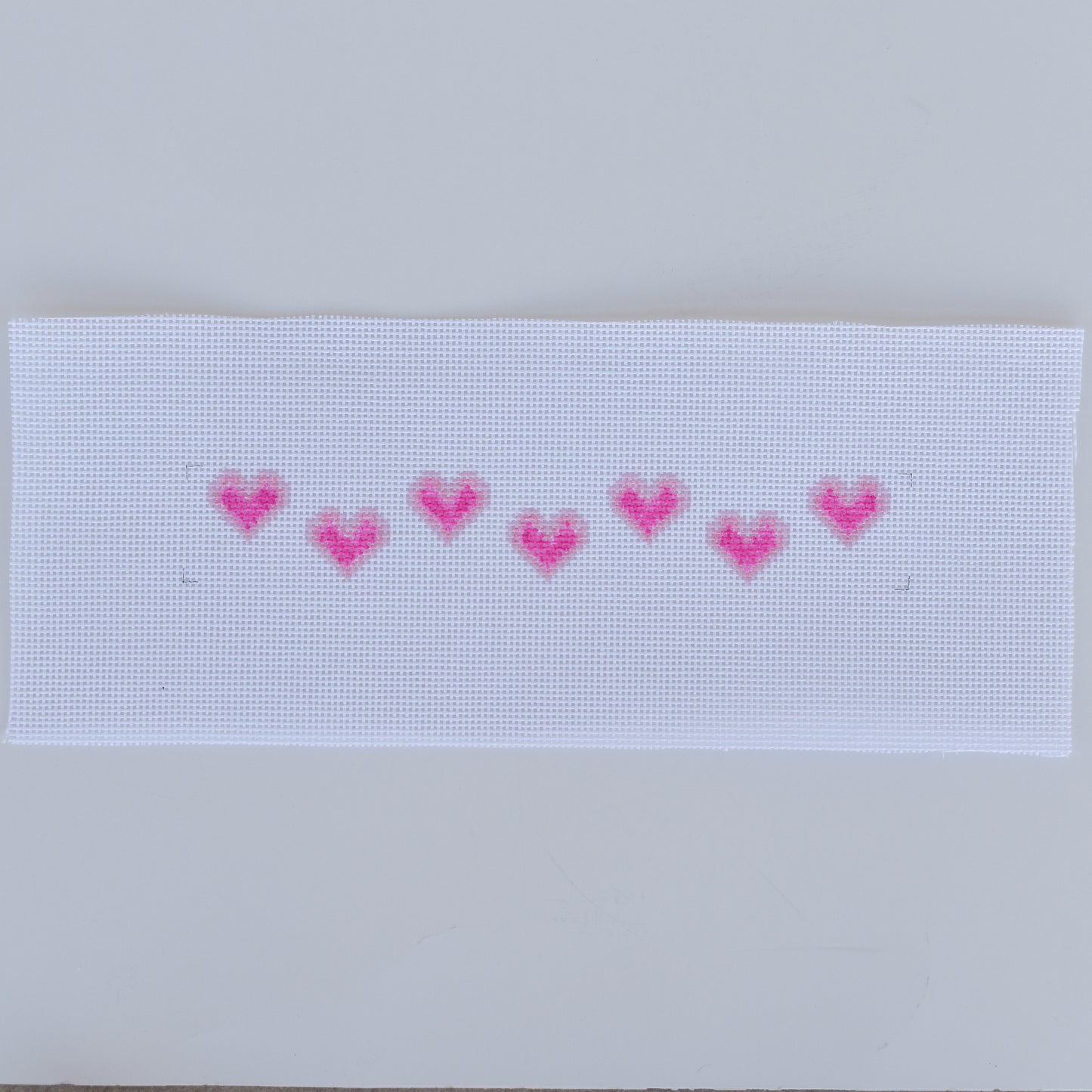 Pink Hearts Needlepoint Key Fob Chart