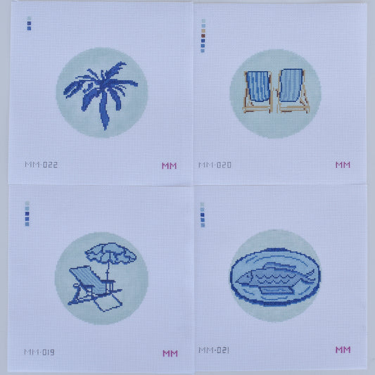 Coastal Needlepoint Canvas Bundle