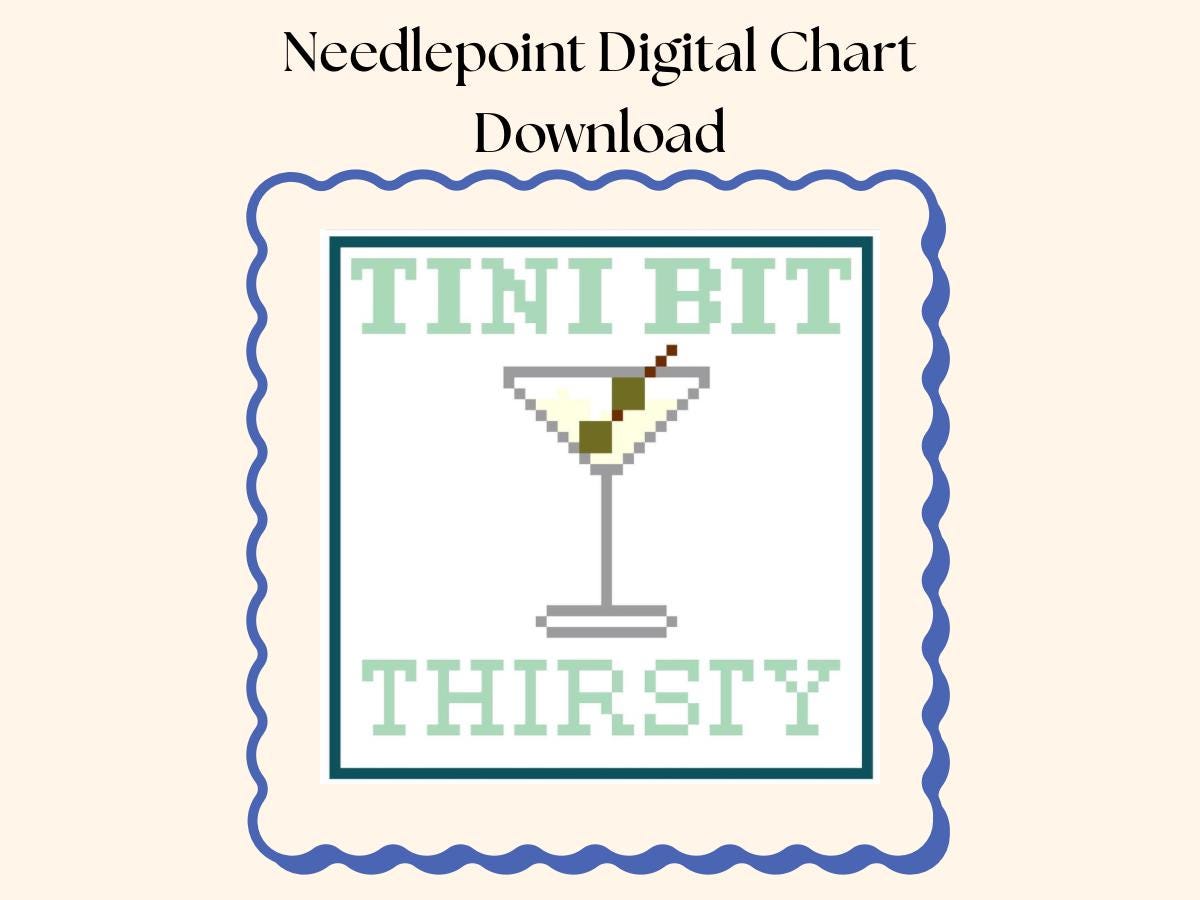 Tini bit Thirsty Needlepoint Chart