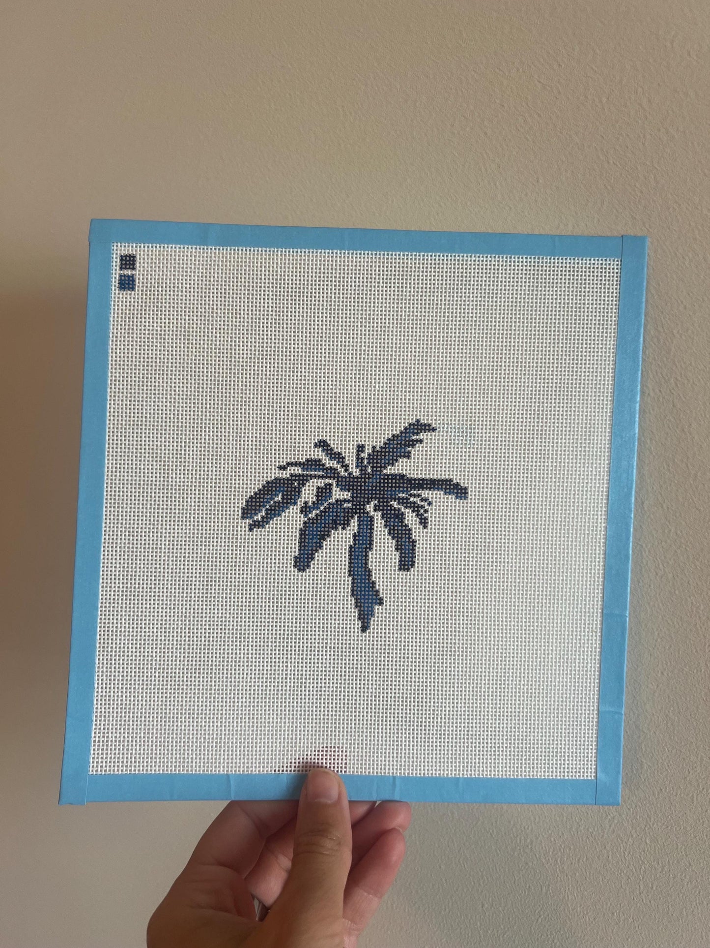 Coastal Needlepoint Canvas Set (4 4 inch rounds)